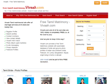 Tablet Screenshot of free-tamil-matrimony.vivaah.com