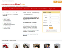 Tablet Screenshot of free-sindhi-matrimony.vivaah.com